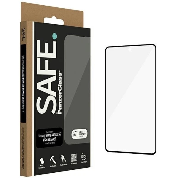 Panzer Glass SAFE by PanzerGlass Ultra-Wide Fit Apsauginis stiklas Samsung Galaxy A52 / A52 5G / A52s 5G / A53 5G