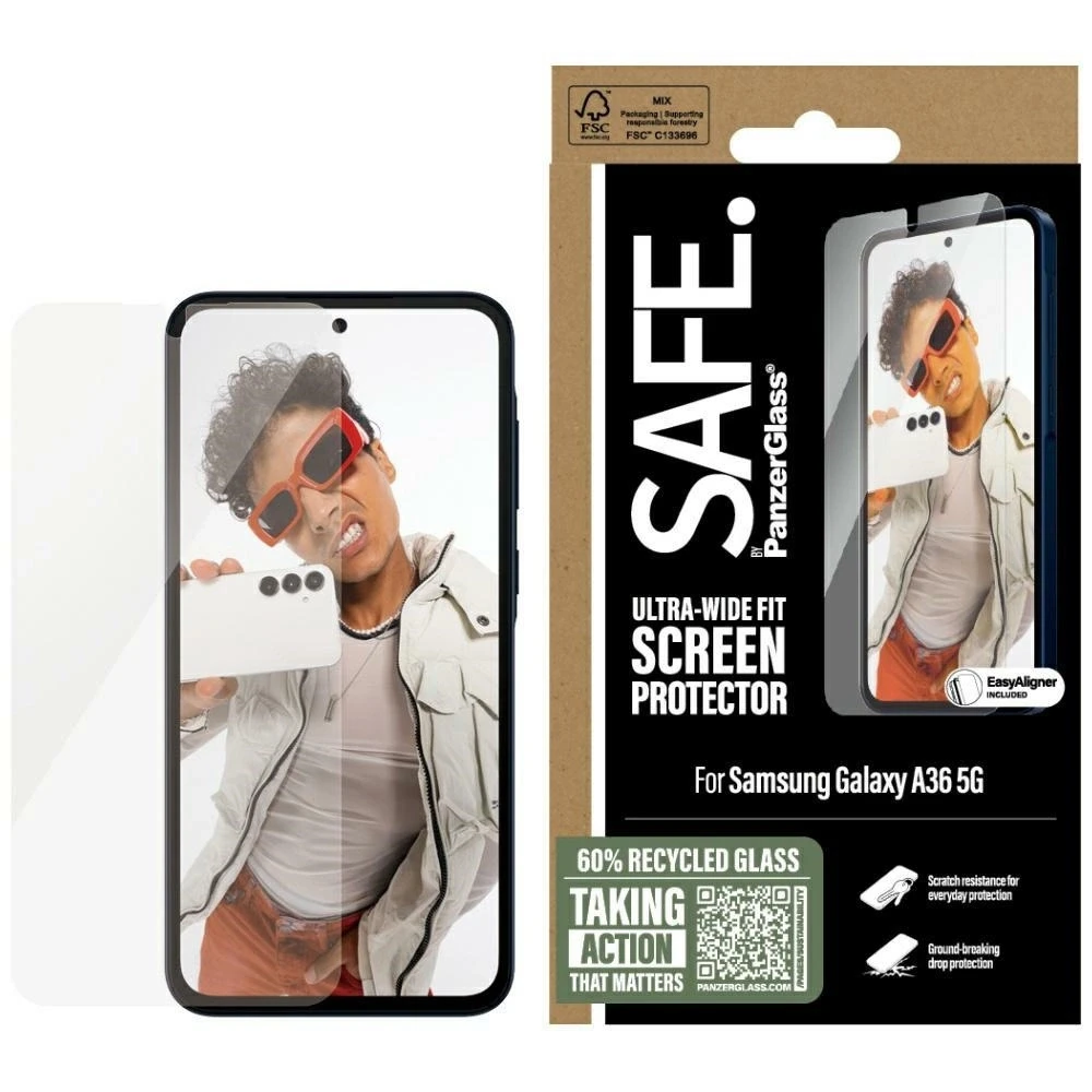 Panzer Glass Apsauginis stiklas SAFE by PanzerGlass Ultra-Wide Fit Samsung Galaxy A36 5G