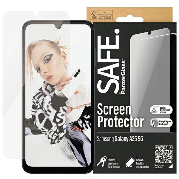 Panzer Glass PPanzerGlass ekrano apsauga Samsung Galaxy A25 5G | Itin platus pritaikymas (skaidrus)