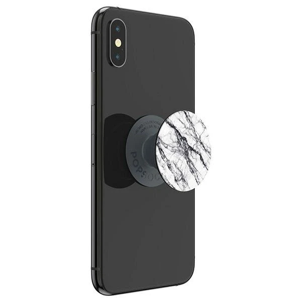 Popsockets PopGrip Basic Mobile telefono laikiklis (Baltas Stone Marble)