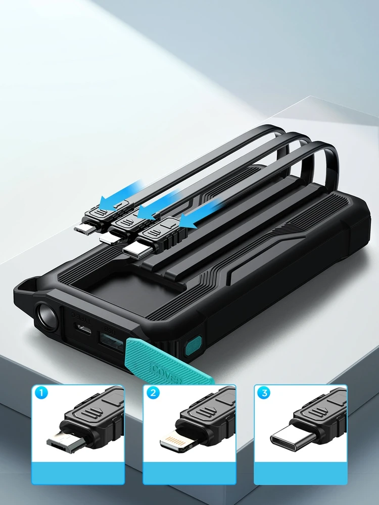 Power Bank Joyroom JR-L016, 2.4A 10000mAh (juoda)