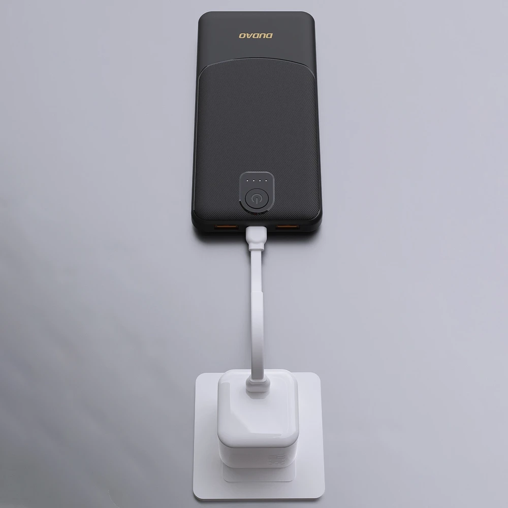 Powerbank Dudao K10 10000mAh 2.4A 2 x USB-A – juodos spalvos