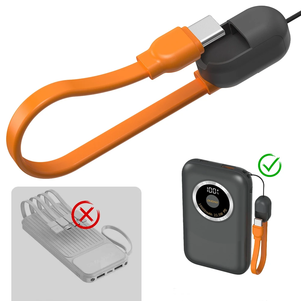 Powerbank Dudao K21 Mini 10000mAh 22.5W USB-A / USB-C – pilkos spalvos