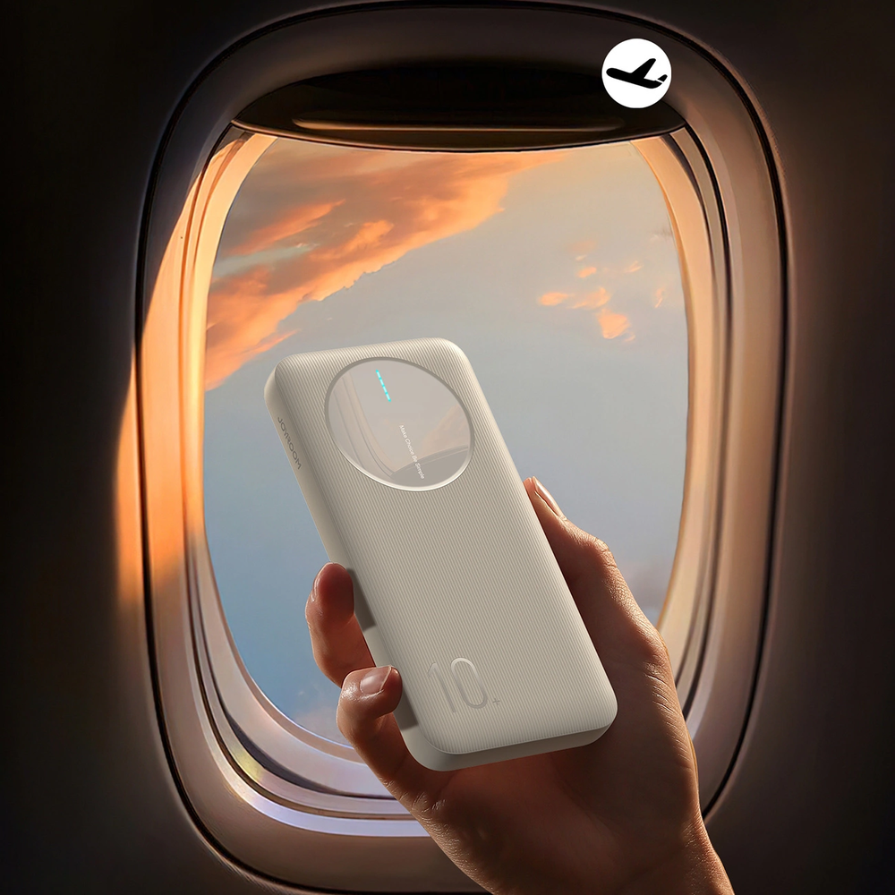 Nešiojamoji baterija „Joyroom JR-PBF12“ 10000mAh 2.4A 2x USB-A 1x USB-C - balta