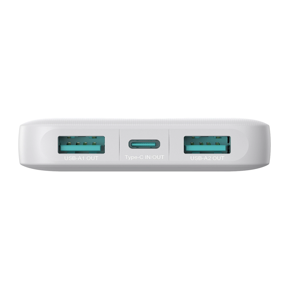 Nešiojamoji baterija „Joyroom JR-PBF12“ 10000mAh 2.4A 2x USB-A 1x USB-C - balta