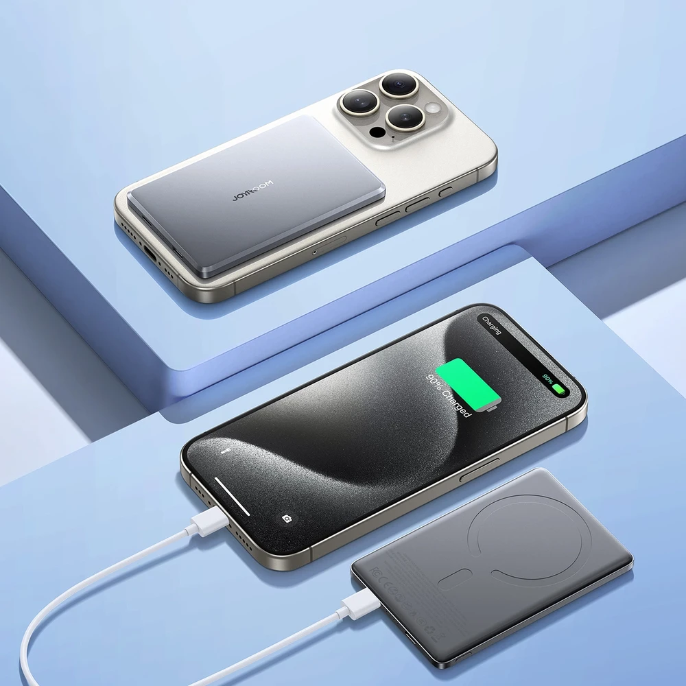 Powerbank Joyroom JR-PBM08 5000mAh 20W su belaidžiu įkrovimu – pilkos spalvos