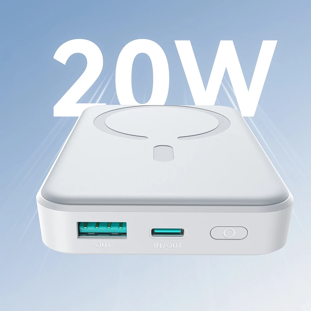 Išorinė baterija Power Bank Joyroom JR-W020 20W MagSafe 10000mAh balta