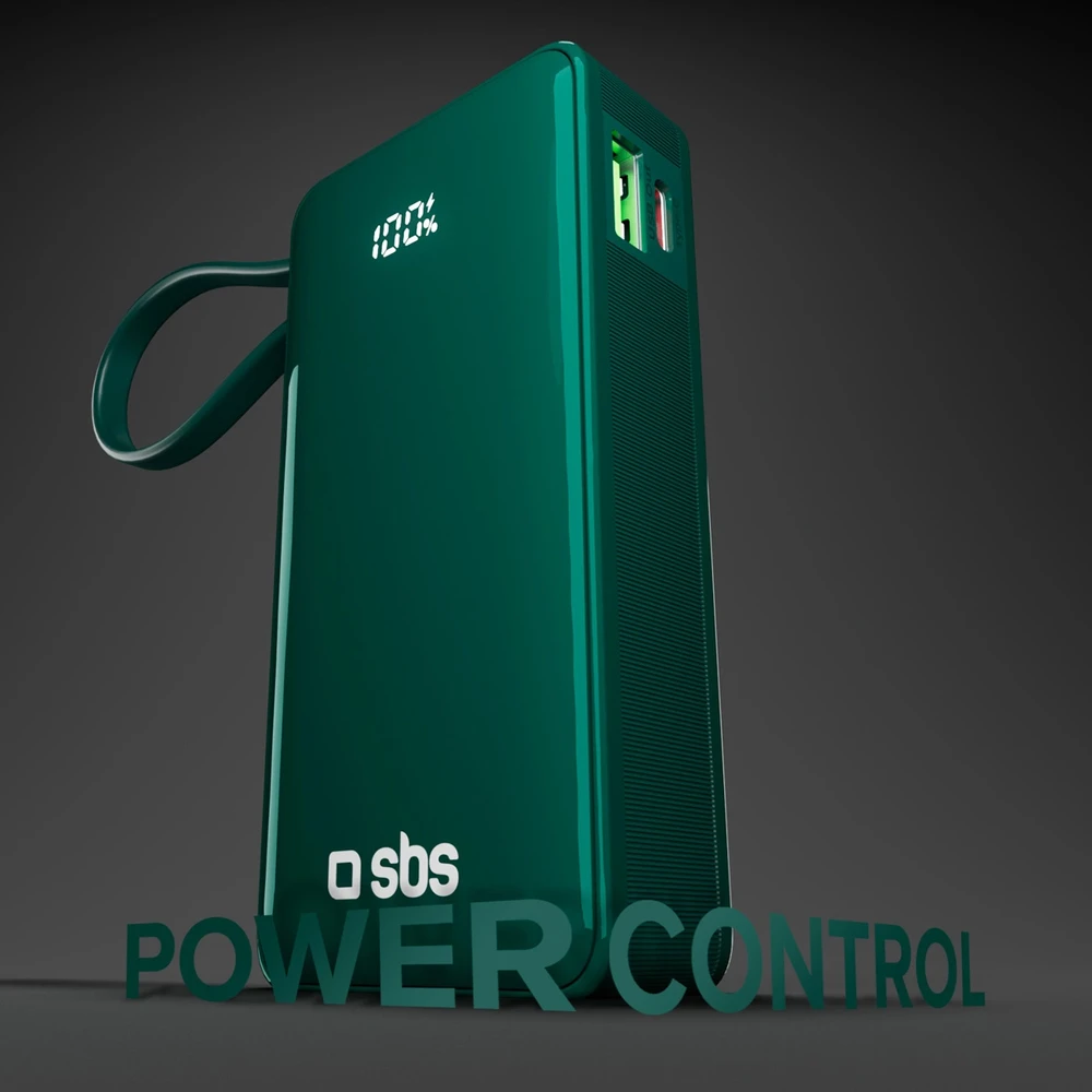 SBS 10000 mAh USB-C žalia