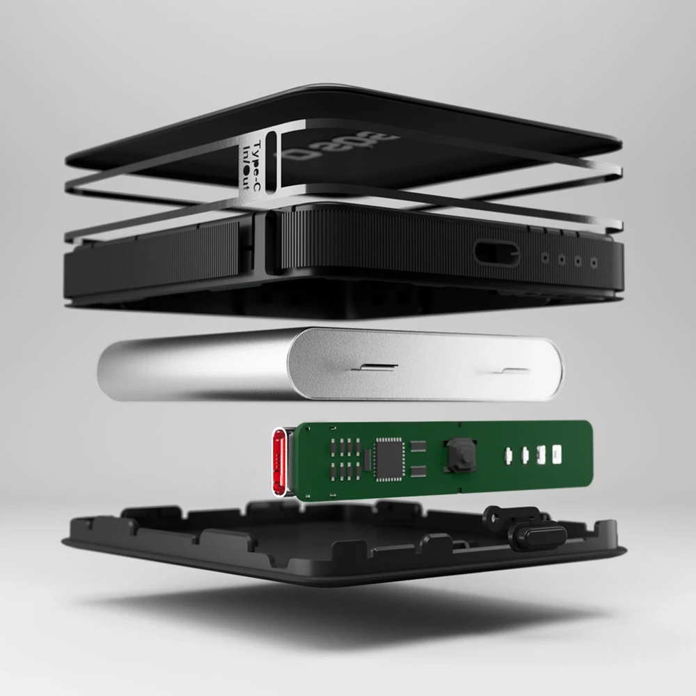 Powerbank SBS NanoTube 5000 mAh High-Density - juodos spalvos