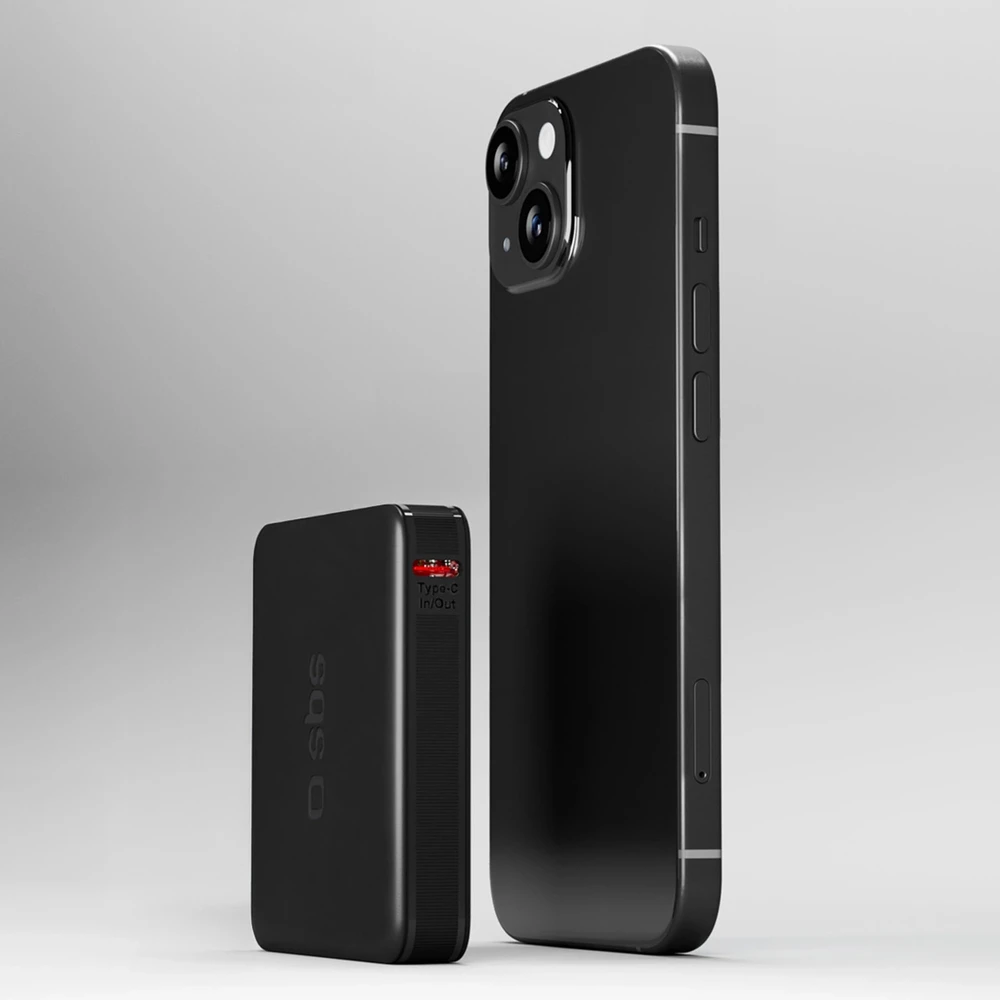 Powerbank SBS NanoTube 5000 mAh High-Density - juodos spalvos