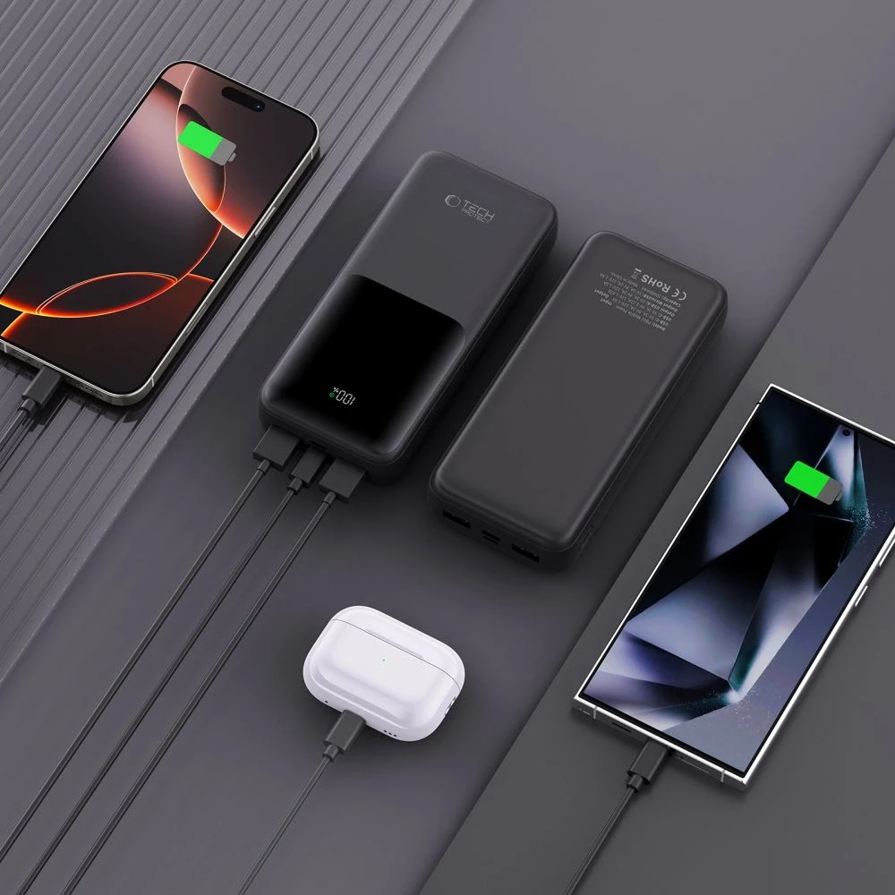 Powerbank Tech-Protect PB02 20000mAh 22.5W - juodas