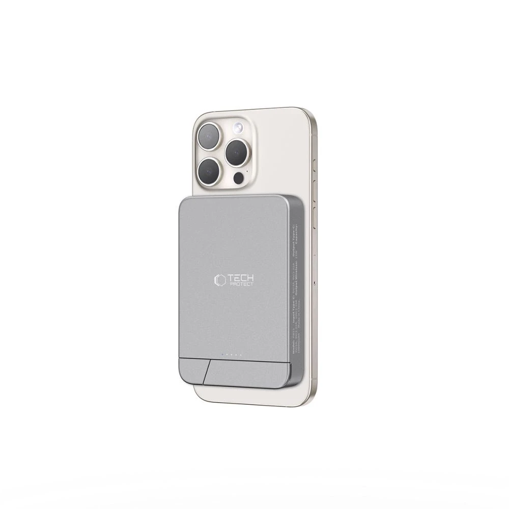 Powerbank Tech-Protect PB14 LifeMag MagSafe 10000 mAh - pilka