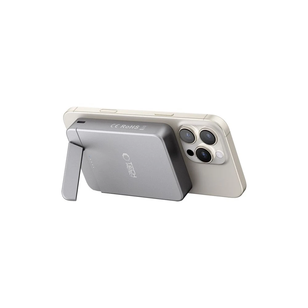 Powerbank Tech-Protect PB14 LifeMag MagSafe 10000 mAh - pilka