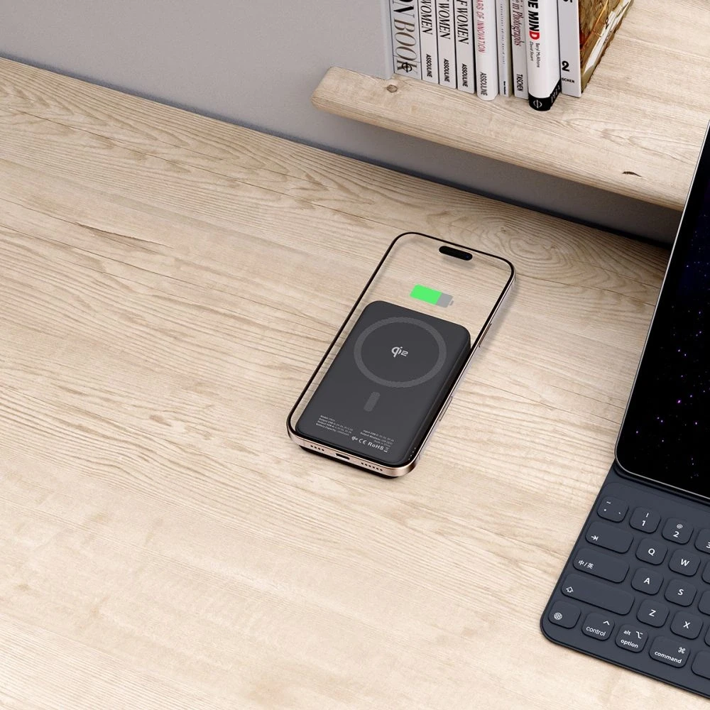 Powerbank Tech-Protect PB24 LifeMag QI2 MagSafe 10000 mAh – juodos spalvos