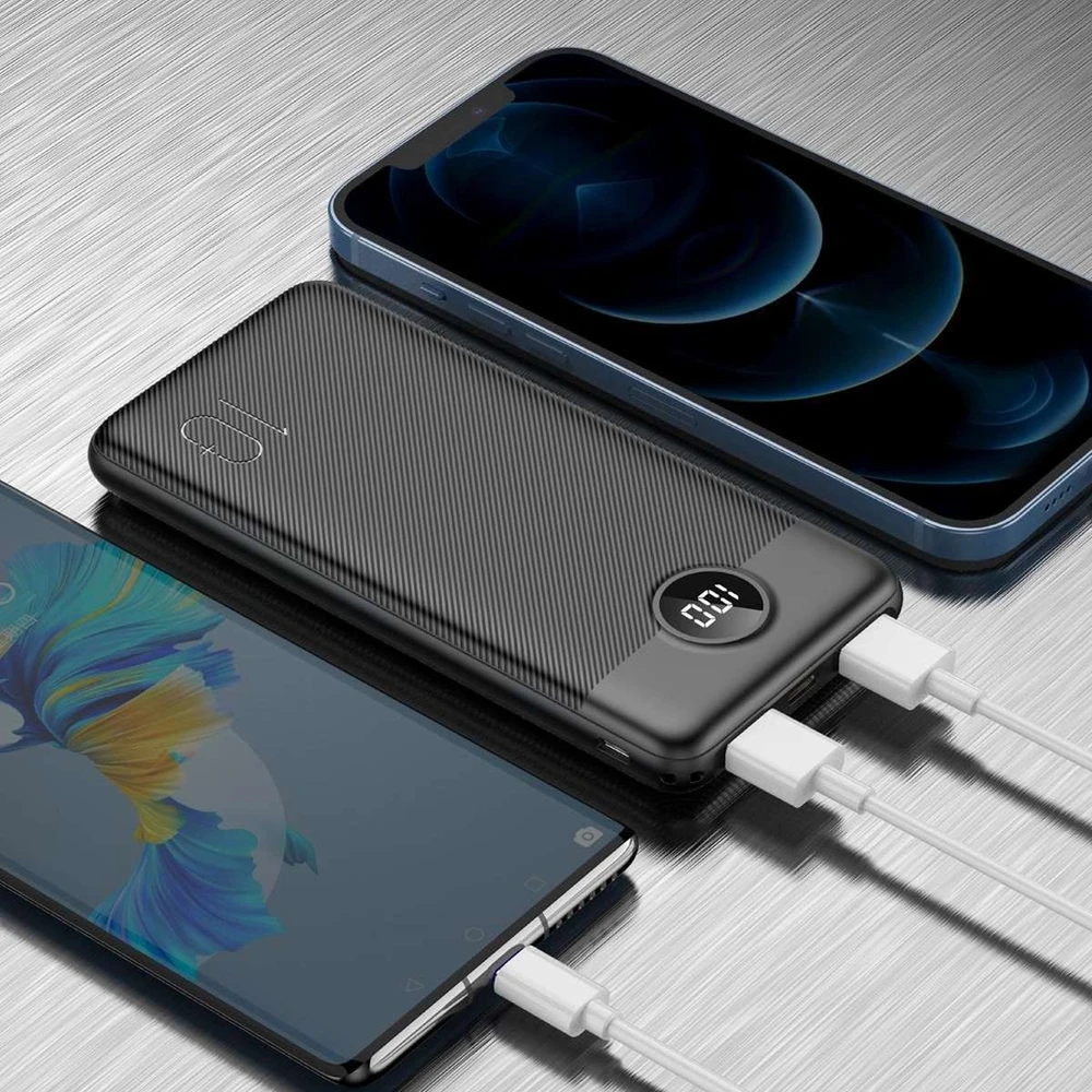 Powerbank Veger L10S (W1105PD) PD QC3.0 2A 20W 10000 mAh juodas