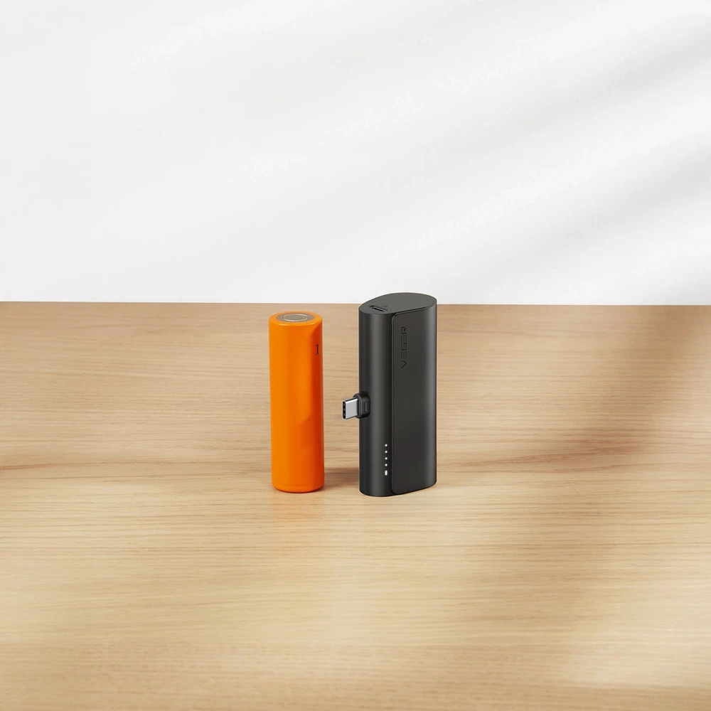 Išorinė baterija POWER BANK VEGER PlugOn (W0556P) type-C 5000mAh (20W) juoda