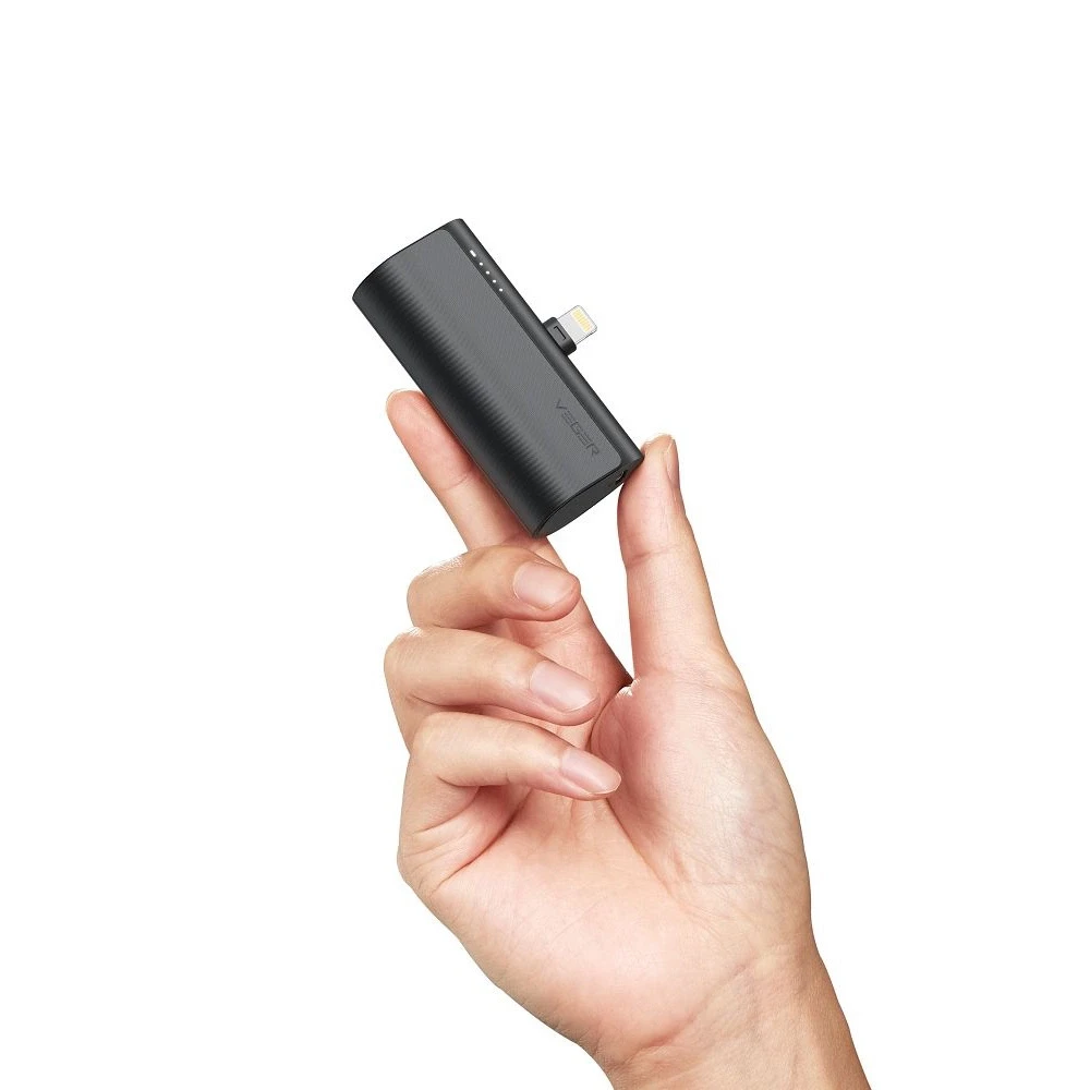 Išorinė baterija POWER BANK VEGER PlugOn (W0556P) lightning 5000mAh (20W) juoda