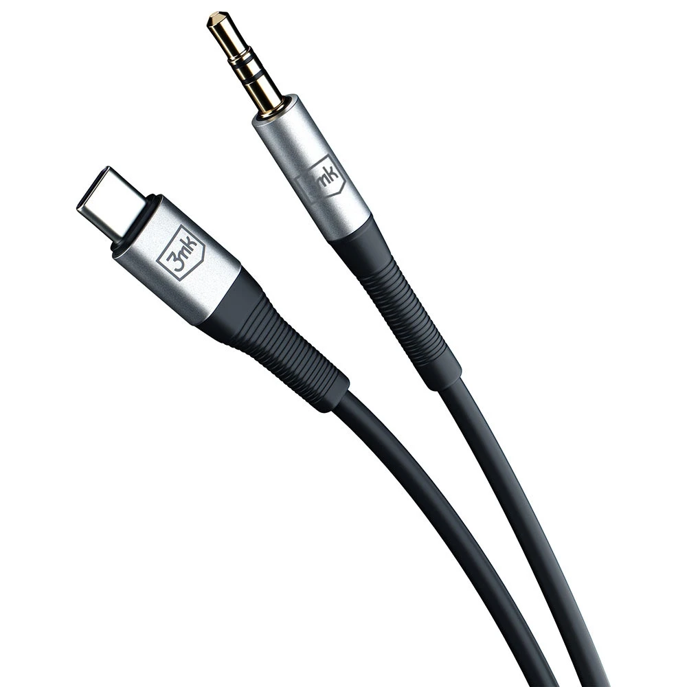 3MK AUX kabelis USB-C – 3,5 mm lizdas 1 m