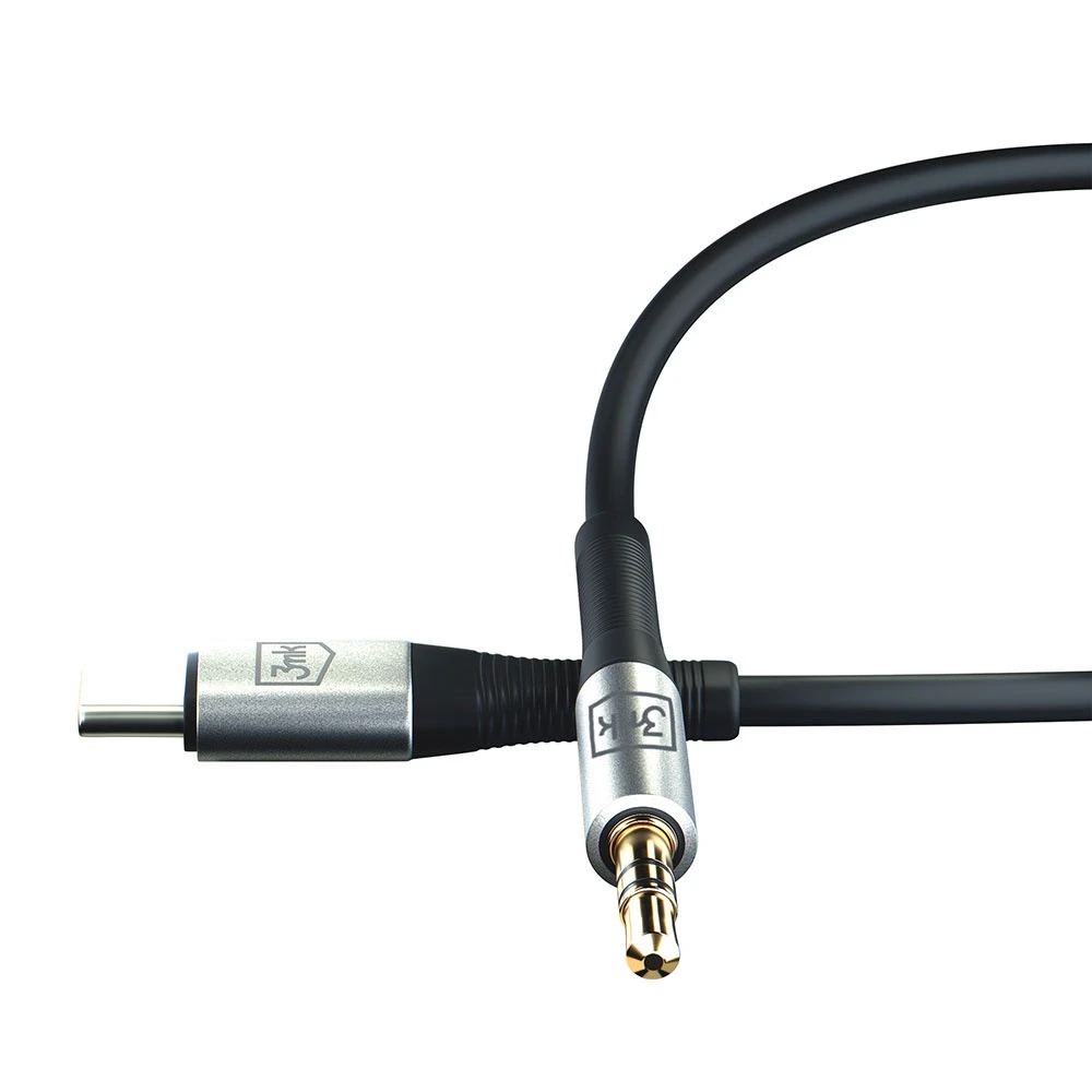 3MK AUX kabelis USB-C – 3,5 mm lizdas 1 m