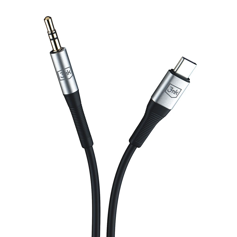 3MK AUX kabelis USB-C – 3,5 mm lizdas 1 m