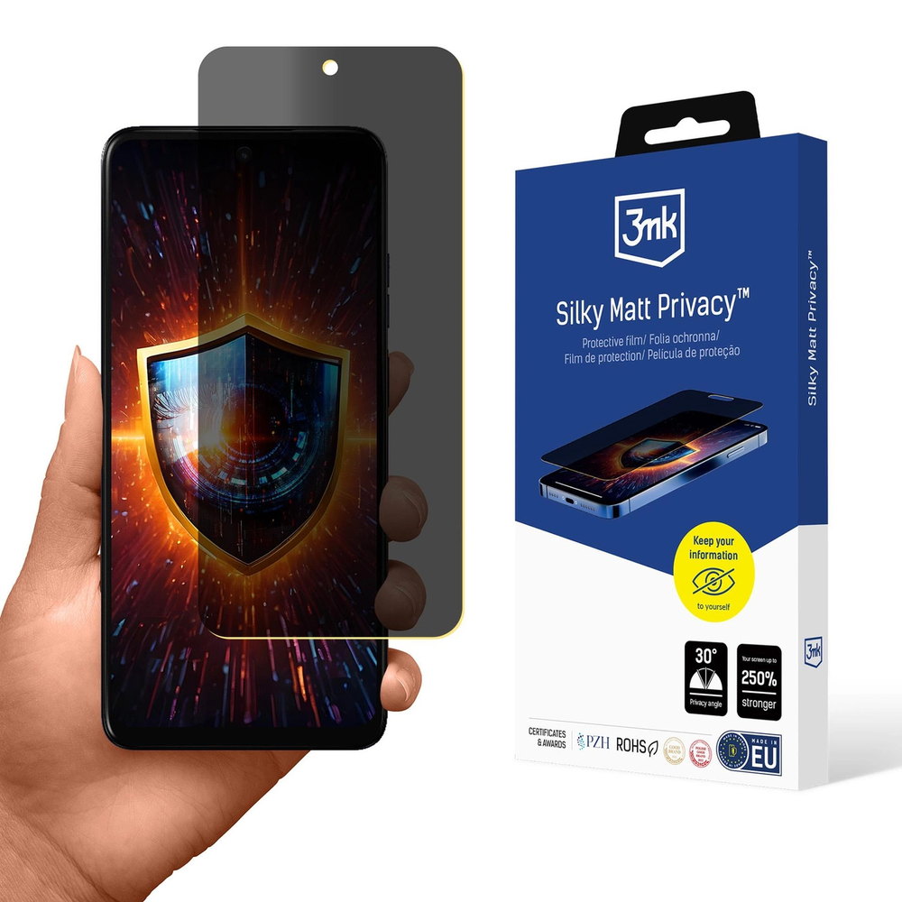 3Mk Protection 3mk Silky Matt Privacy™ privatumo plėvelė Motorola Moto E15 telefonui