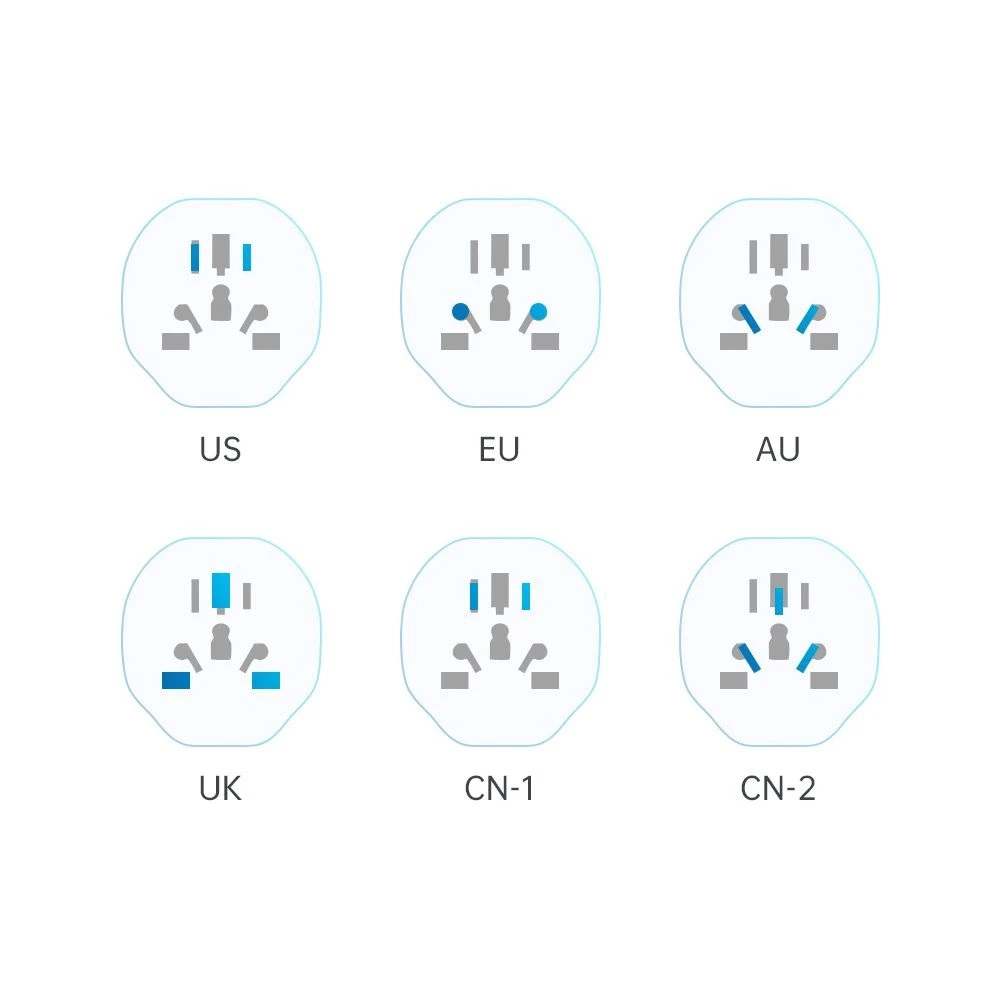 TECH-PROTECT UNIVERSAL TRAVEL ADAPTER FROM EU Baltas