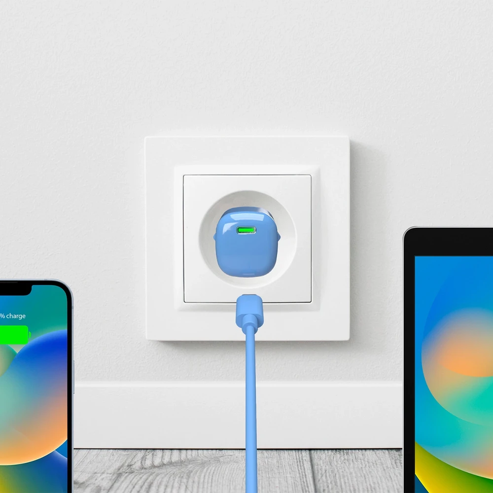 Puro Elektrik Puro 20W GaN USB-C Wall Charger - Mėlyna