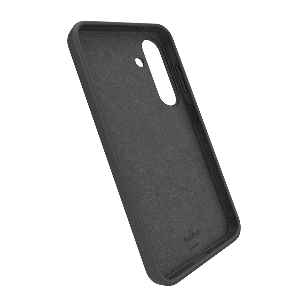 Puro Icon Silicone Samsung Galaxy S25 Plus – dėklas telefonui juodos spalvos