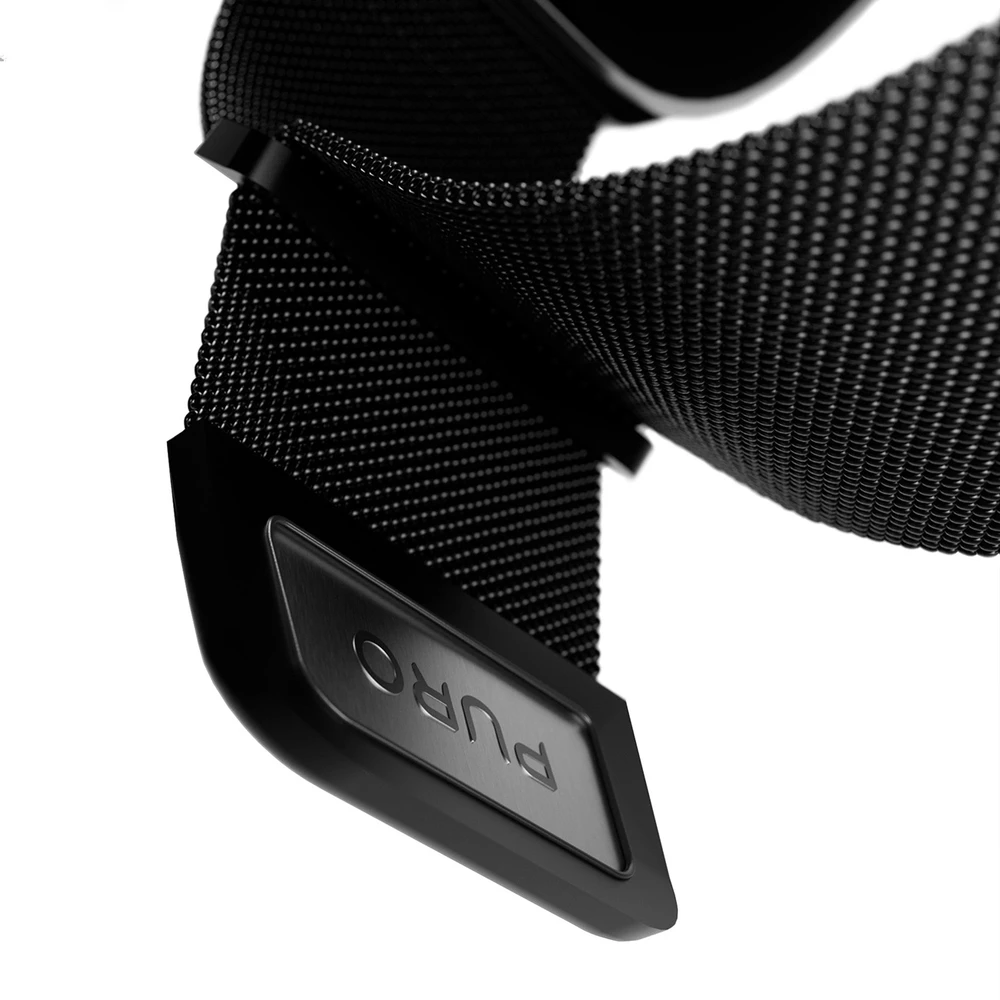 Puro ‘MILANESE’ apyrankė laikrodžiui Apple Watch 42-44-45-49m, juodos spalvos