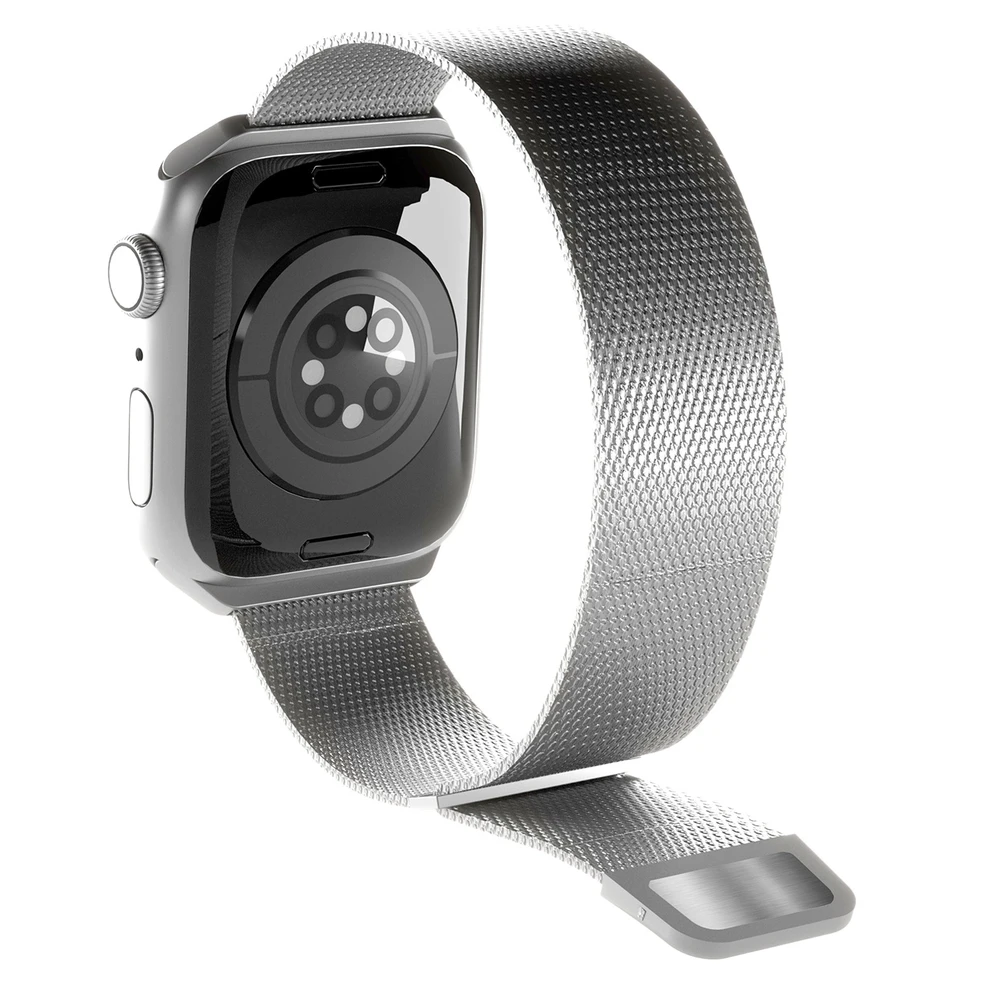 Puro Milanese magnetinė apyrankė – nerūdijančio plieno apyrankė, skirta Apple Watch 38/40/41 mm (sidabrinė)