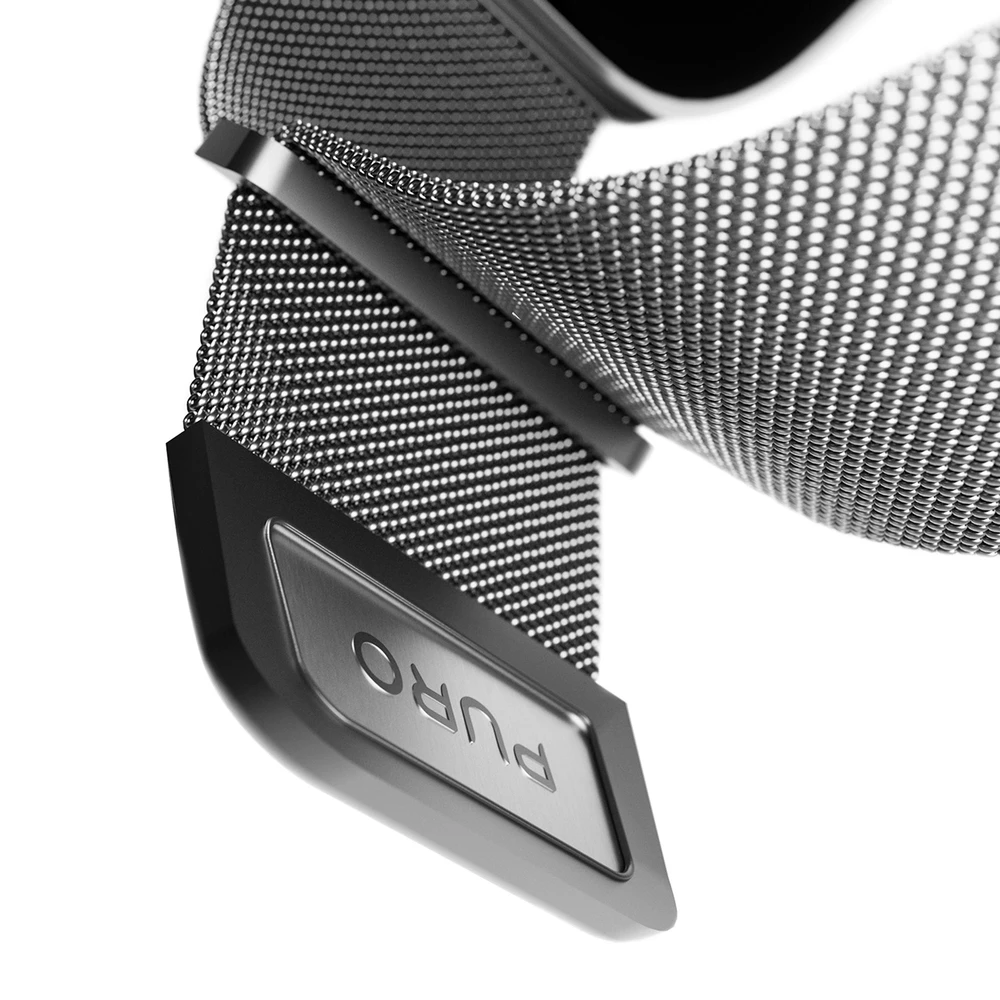 Puro ‘MILANESE’ apyrankė Apple Watch 42-44-45-49m, argento