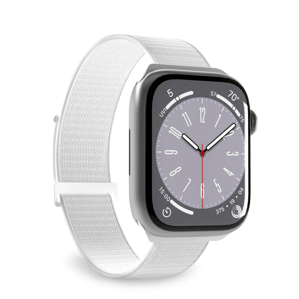 Puro ”SPORT” nylon apyrankė Apple Watch 38–40–41mm, baltos spalvos