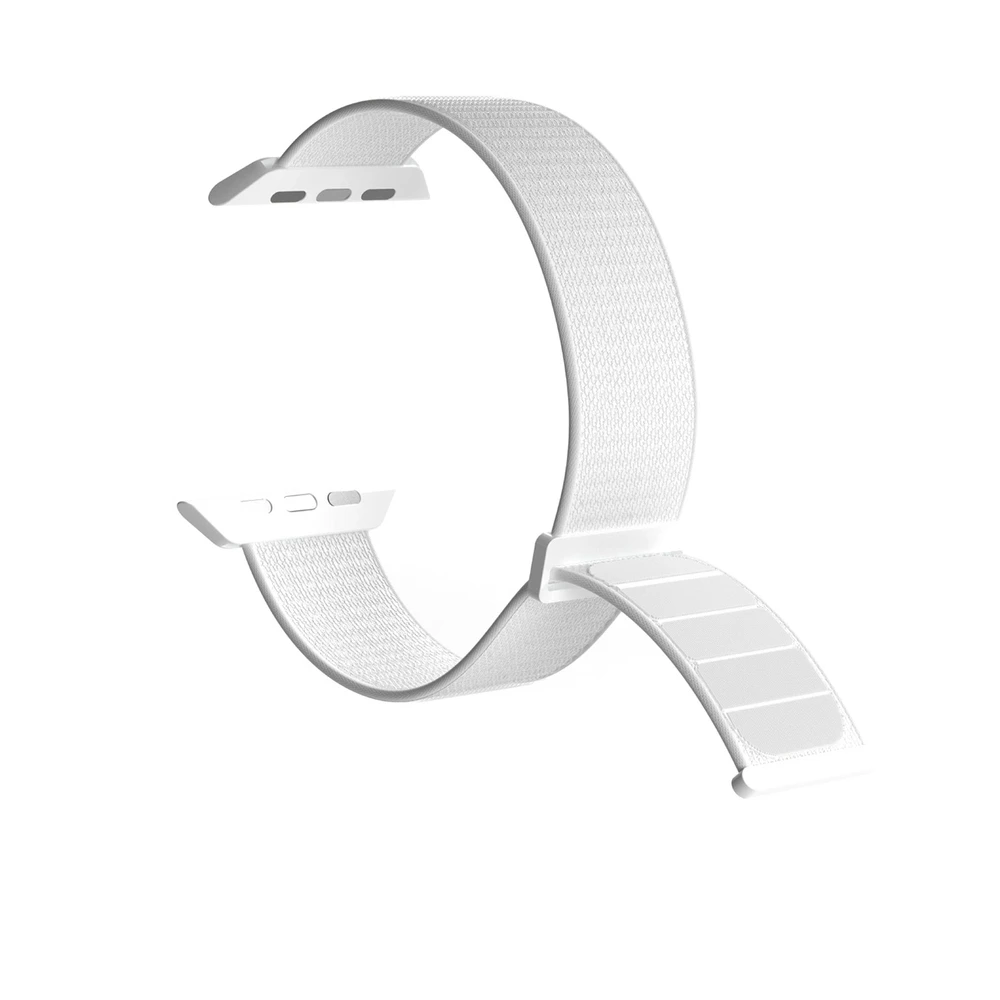 Puro ”SPORT” nylon apyrankė Apple Watch 42-44-45-49mm, baltos spalvos