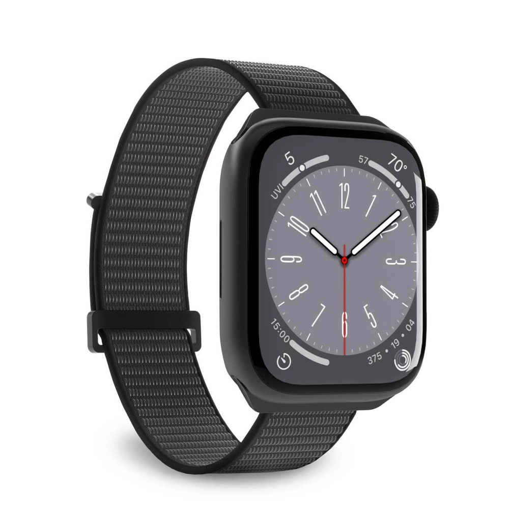 Puro ''SPORT'' nylon apyrankė Apple Watch 42-44-45-49mm. juodos spalvos