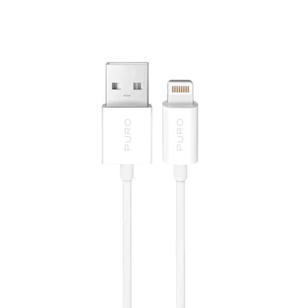 Puro TPE 12W USB-A – Lightning kabelis 3m – baltos spalvos
