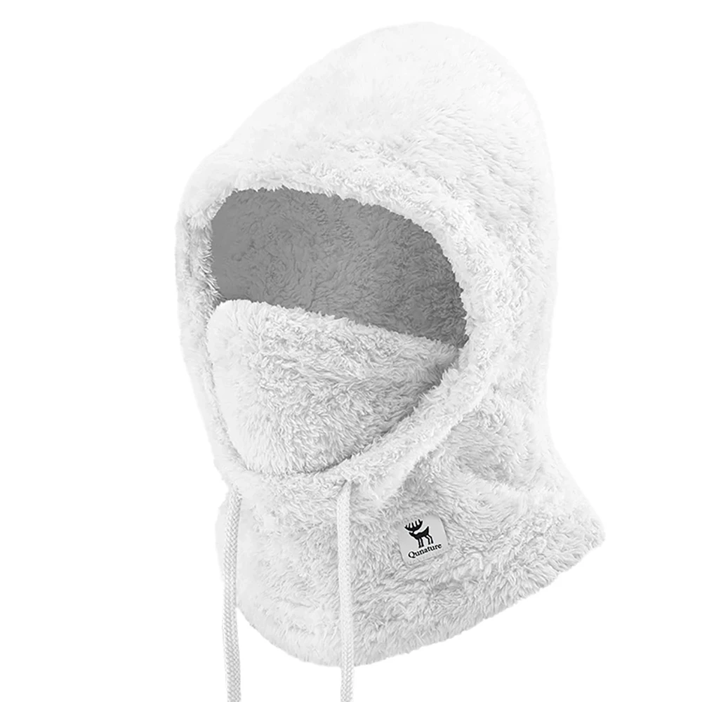 Qunature Arctic Velvet Ski Balaclava Size L – baltos spalvos