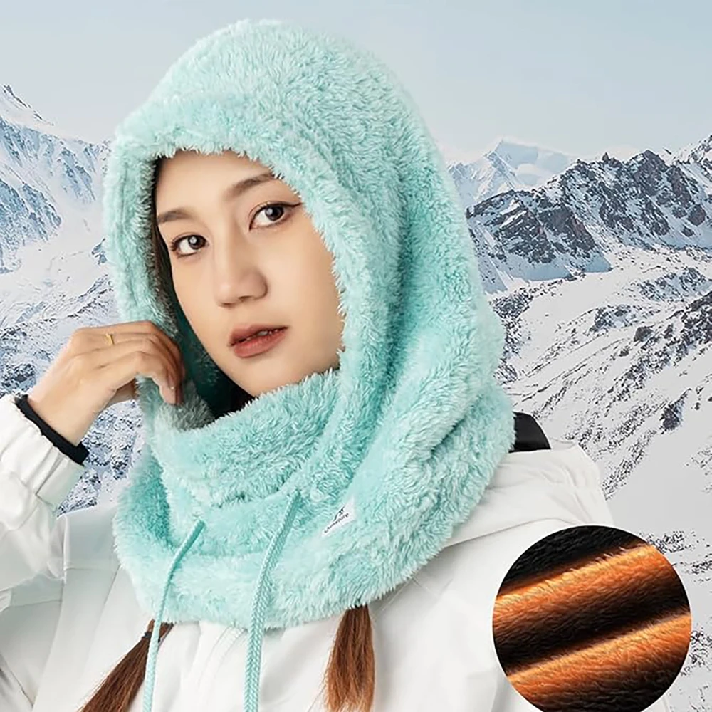 Qunature Arctic Velvet Ski Balaclava Size L - mėtų spalvos