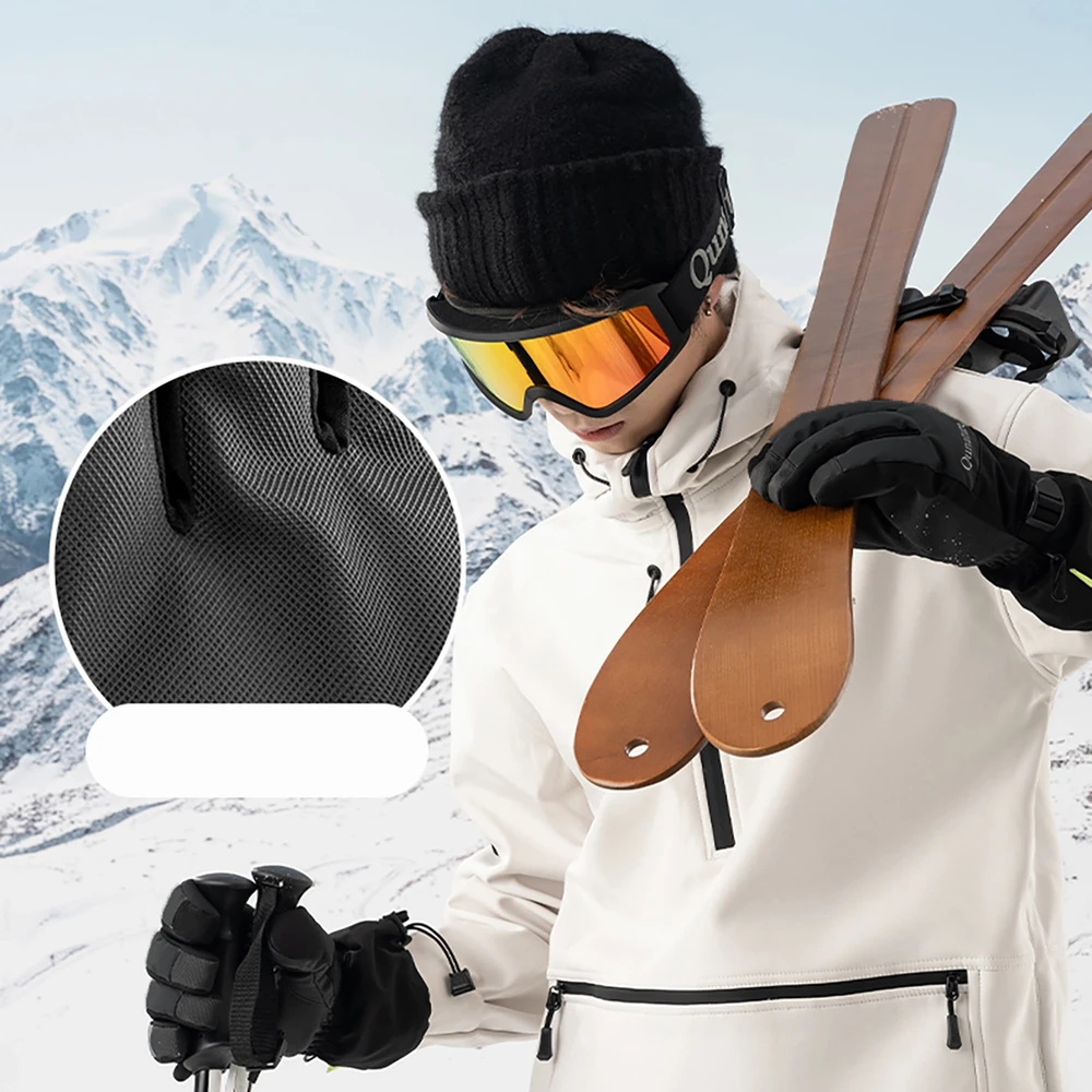 Qunature Finger Style Ski Gloves Size L – Juodas