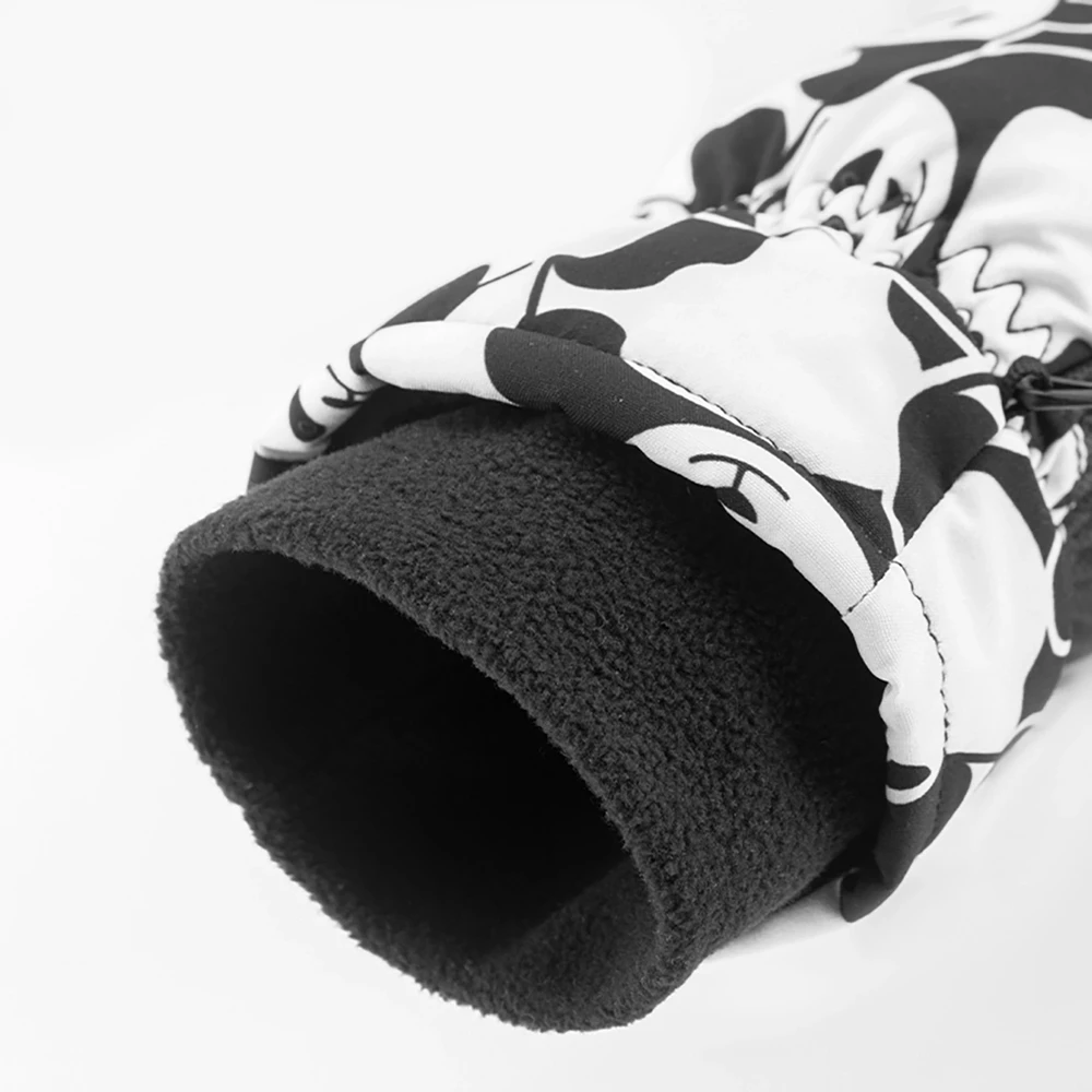 Qunature Panda Heat Transfer Ski Gloves Kids Size S – juodos ir baltos spalvos