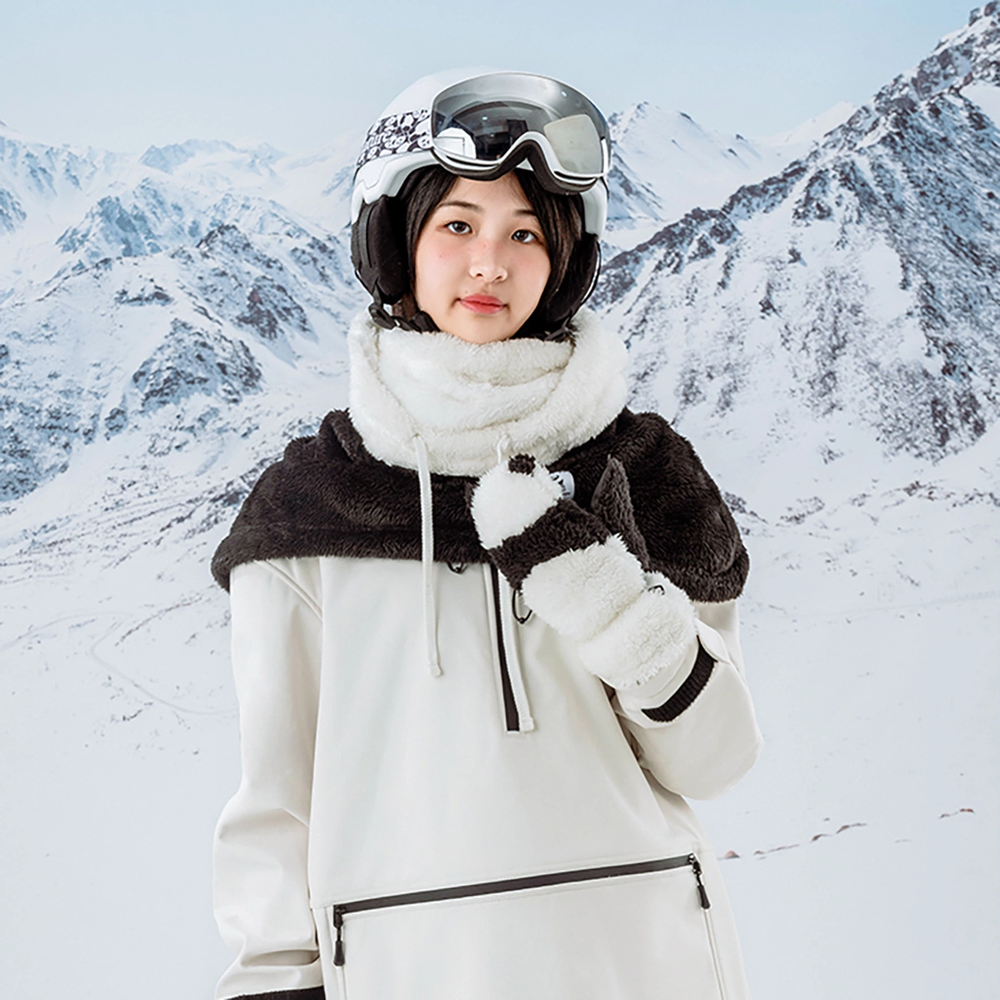 Qunature Panda Ski Balaclava for Kids/Adults Size L - Juodas/Baltas