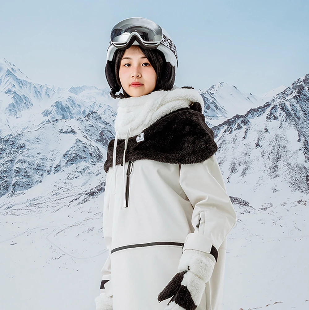 Qunature Panda Ski Balaclava for Kids/Adults Size M - Juodas/Baltas