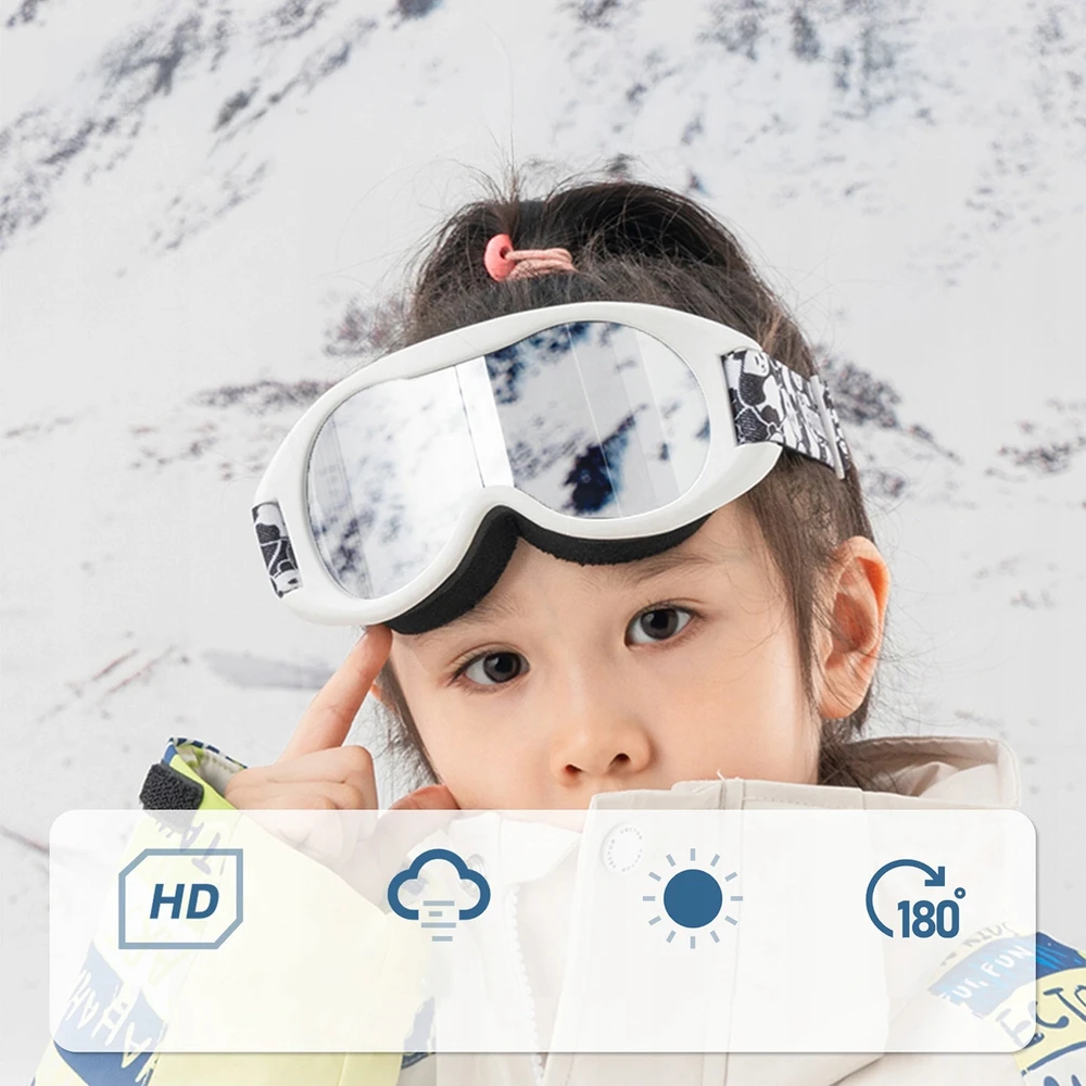 Qunature Panda Ski Goggles Kids – Juodas/Baltas