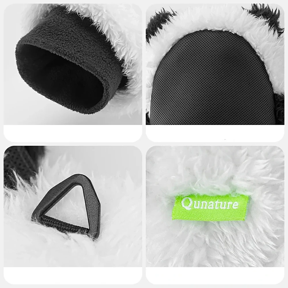 Qunature Panda Ski Gloves for Kids and Adults Size S – juodos ir baltos spalvos