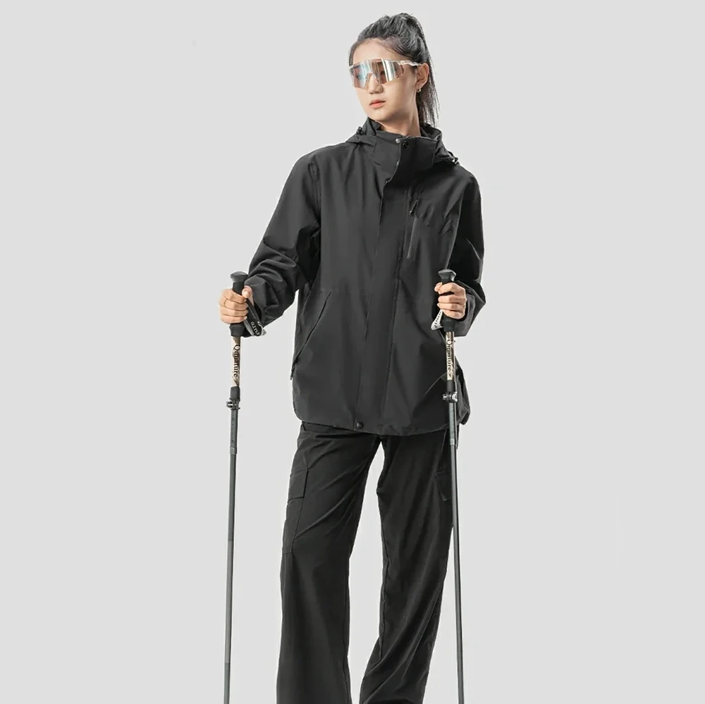Qunature Nordic Walking Trekking Pole Aluminum 110 – 130 cm 1 pc. – rudos spalvos