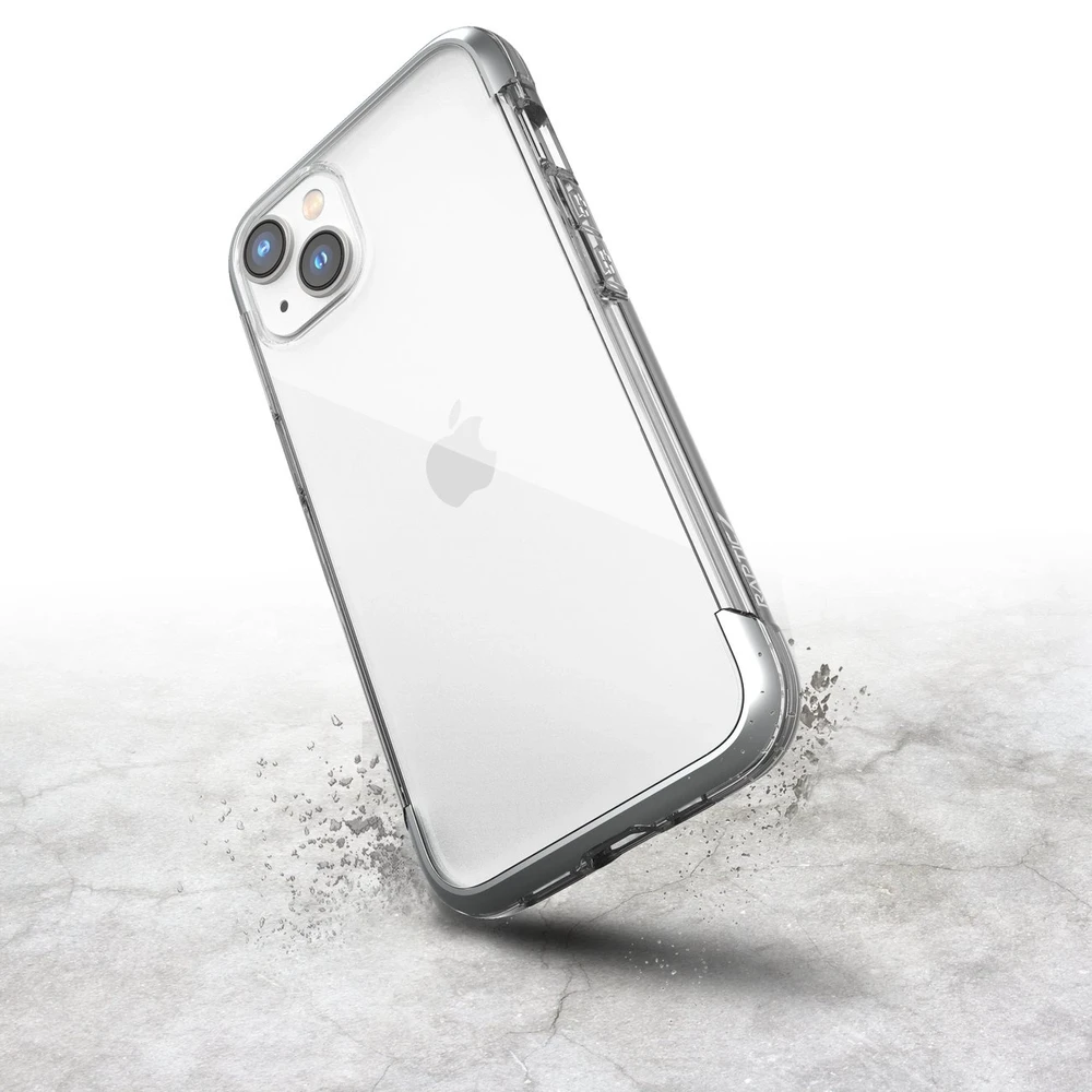 Raptic X-Doria Air Apple iPhone 14 Plus armored dėklas telefonui sidabrinės spalvos