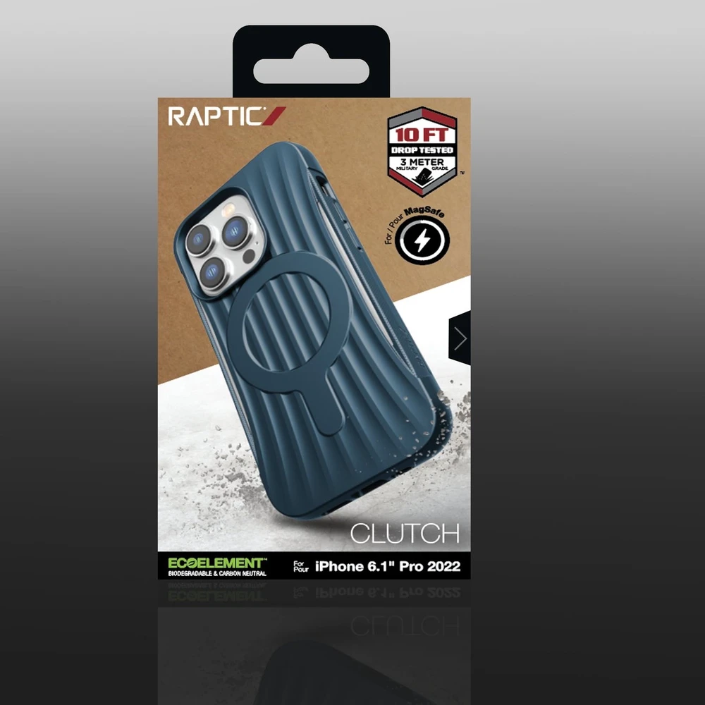 Raptic X-Doria Clutch Apple iPhone 14 Pro su MagSafe dėklas telefonui mėlynos spalvos