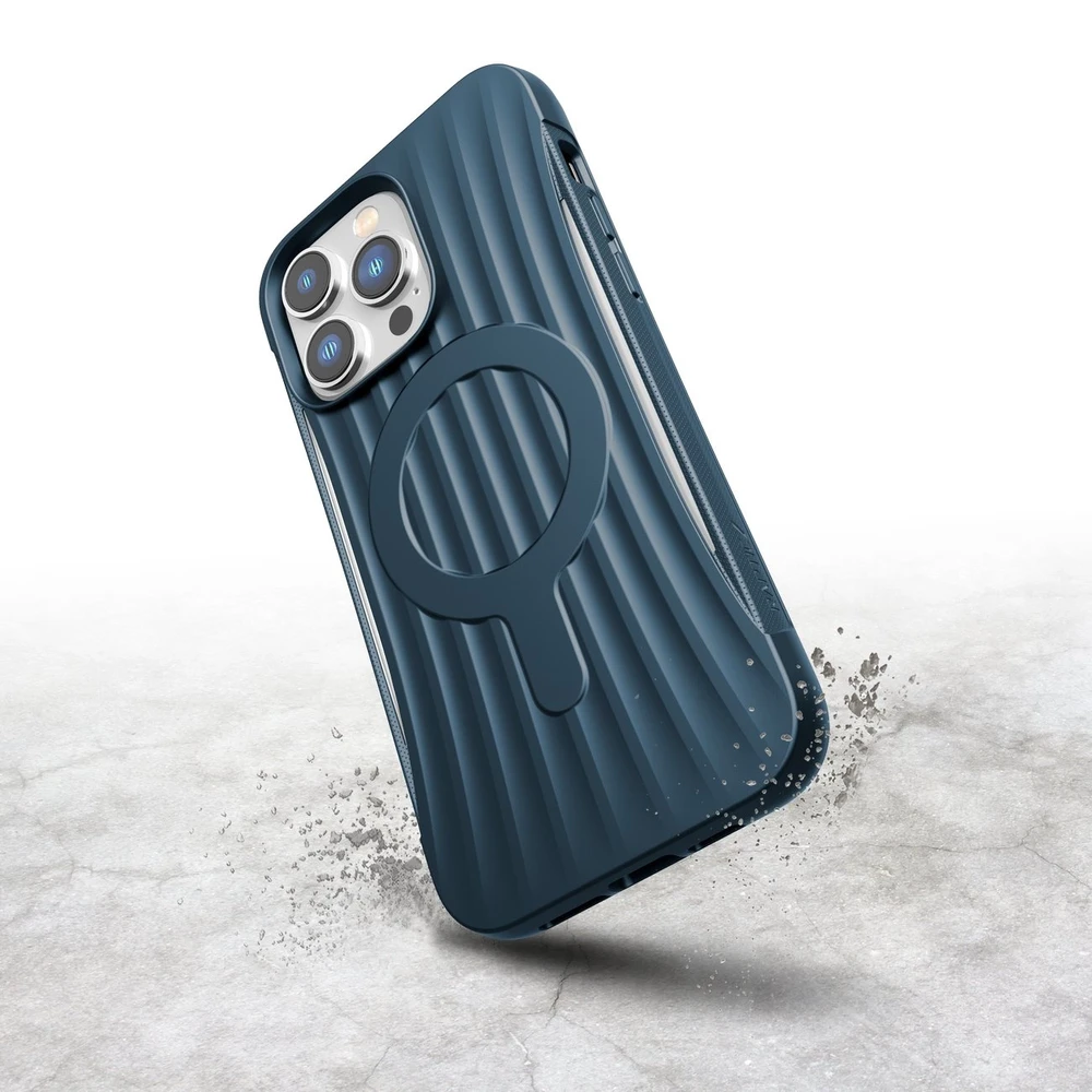 Raptic X-Doria Clutch Apple iPhone 14 Pro Max su MagSafe dėklas telefonui mėlynos spalvos