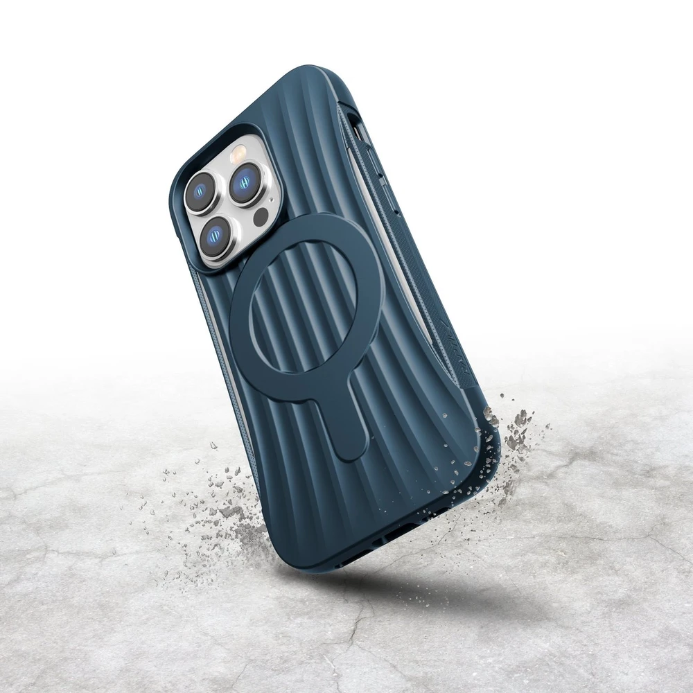 Raptic X-Doria Clutch Apple iPhone 14 Pro su MagSafe dėklas telefonui mėlynos spalvos