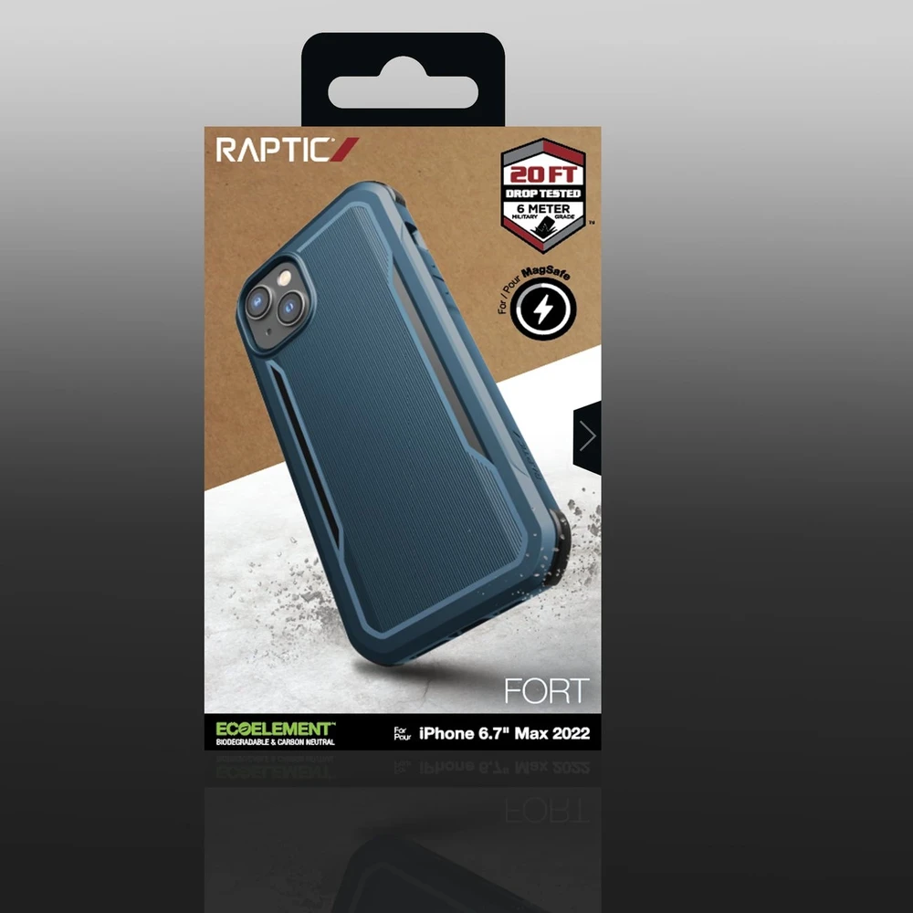 Raptic X-Doria Fort iPhone 14 Plus MagSafe armored dėklas telefonui mėlynos spalvos
