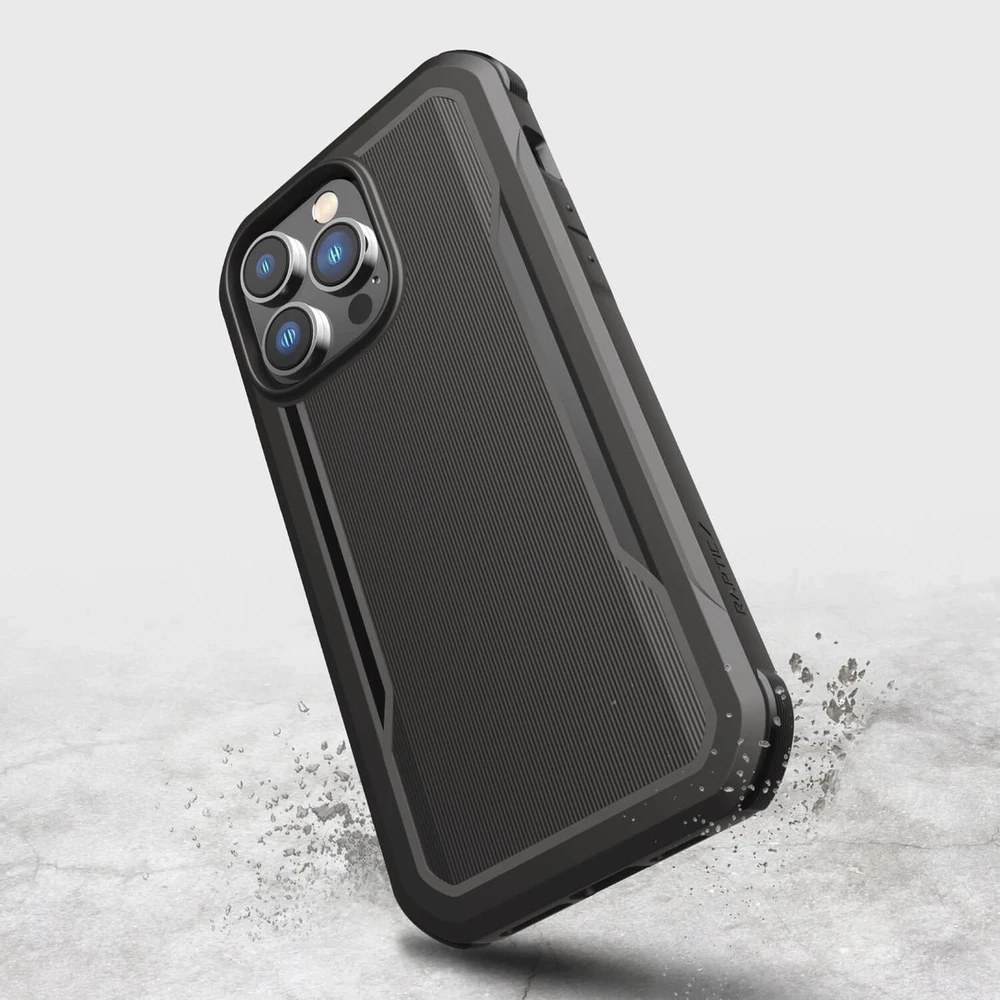 Raptic X-Doria Fort iPhone 14 Pro Max MagSafe armored dėklas telefonui juodos spalvos